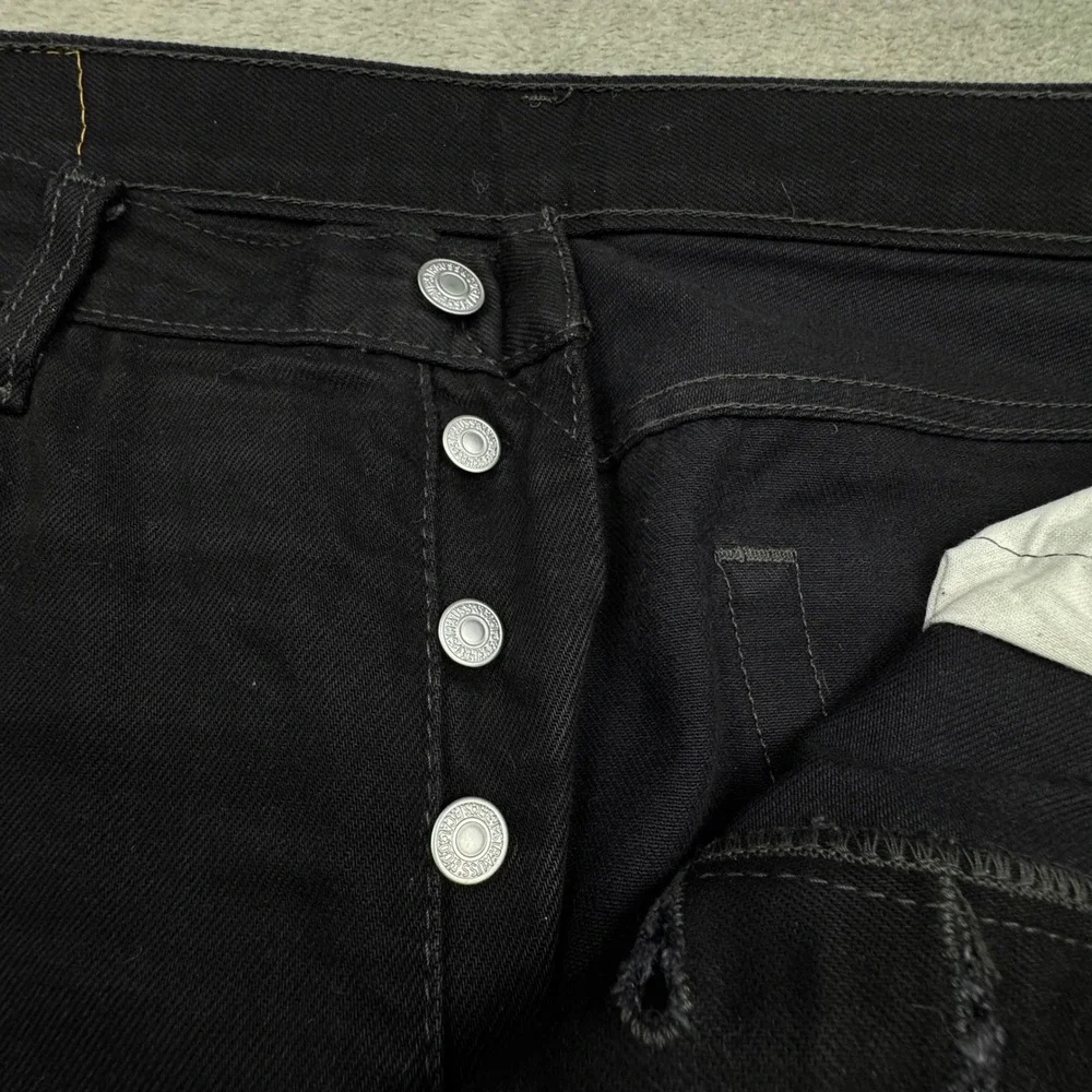 Levis 501 Original Fit Jeans Mens 36x34 Black Excellent Straight Leg Button Fly